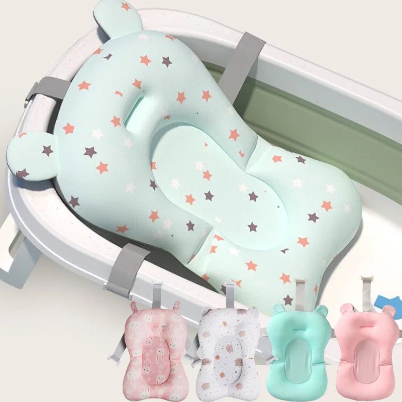 Almofada de Banho Dobrável Antiderrapante para Bebês - Conforto e Segurança