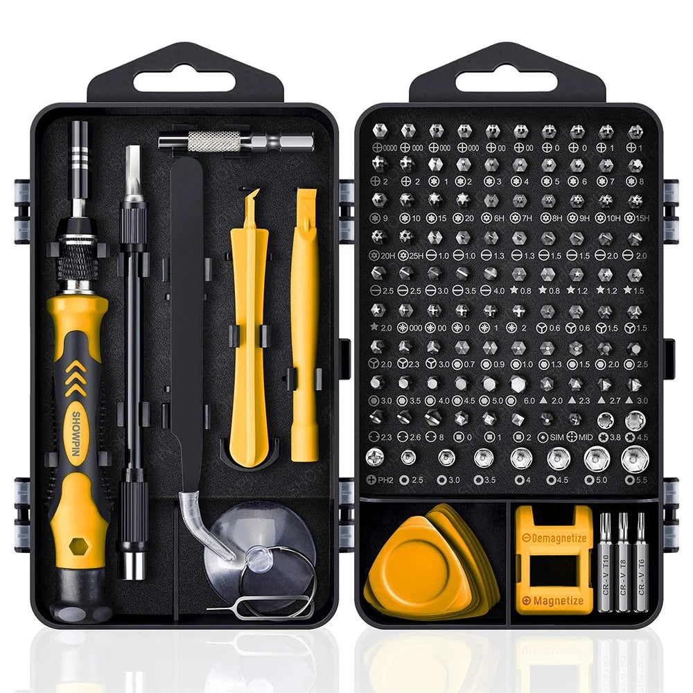 Kit de Chaves de Fenda Magnéticas WOZOBUY – 25 em 1 com Bits Torx, Philips, Tri-Wing, Y e Mais