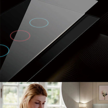 Interruptor de Parede Inteligente Alexa WiFi + RF433 Sem Fio – Controle por Voz, Compatível com Alexa e Google Home