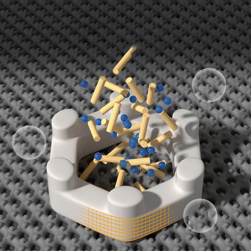 Tapete de Areia para Gato - Dupla Camada, À Prova d'Água, Antiderrapante, Fácil de Limpar