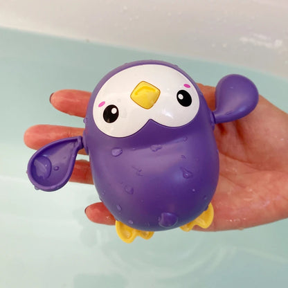 Brinquedo de Banho para Bebê – Pato, Pinguim e Ovo com Pulverização de Água
