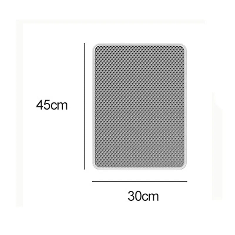 Tapete de Areia para Gato - Dupla Camada, À Prova d'Água, Antiderrapante, Fácil de Limpar