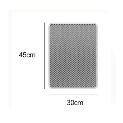 Tapete de Areia para Gato - Dupla Camada, À Prova d'Água, Antiderrapante, Fácil de Limpar