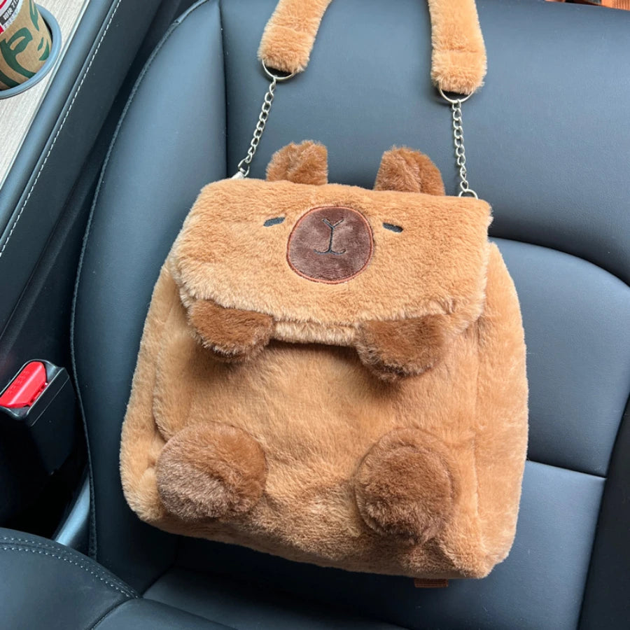 Mochila de Pelúcia Capivara | Mochila Fofa e Estilosa, Presente Criativo para Crianças e Adultos