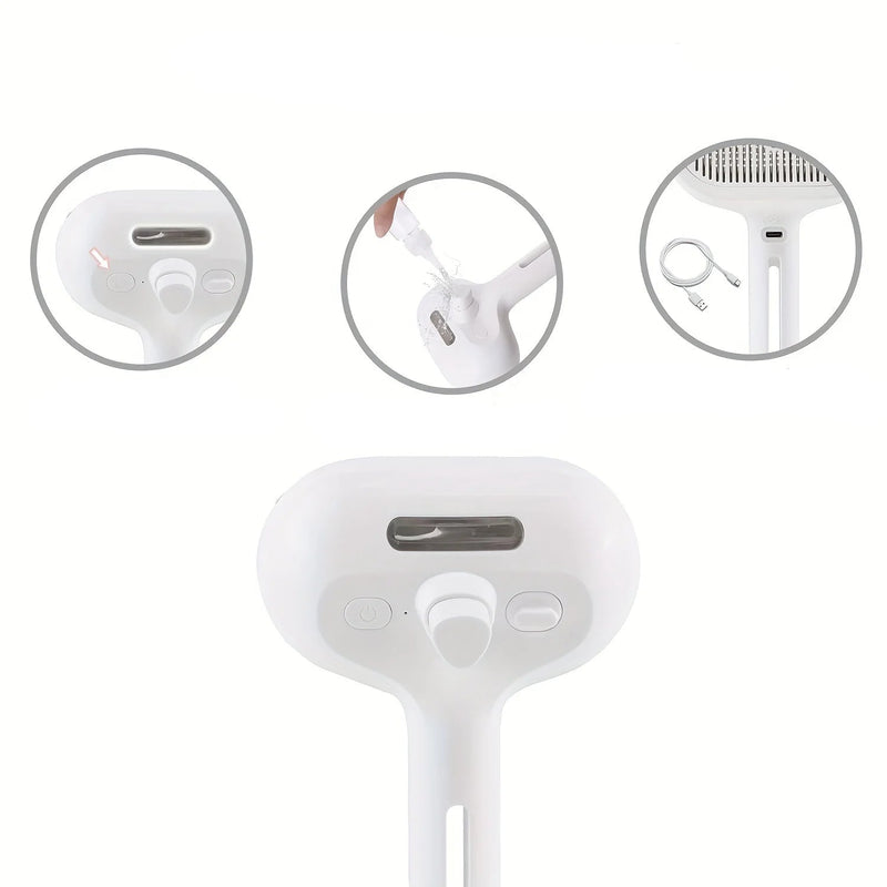 Escova Autolimpante com Vapor para Pets - FurCare Pro