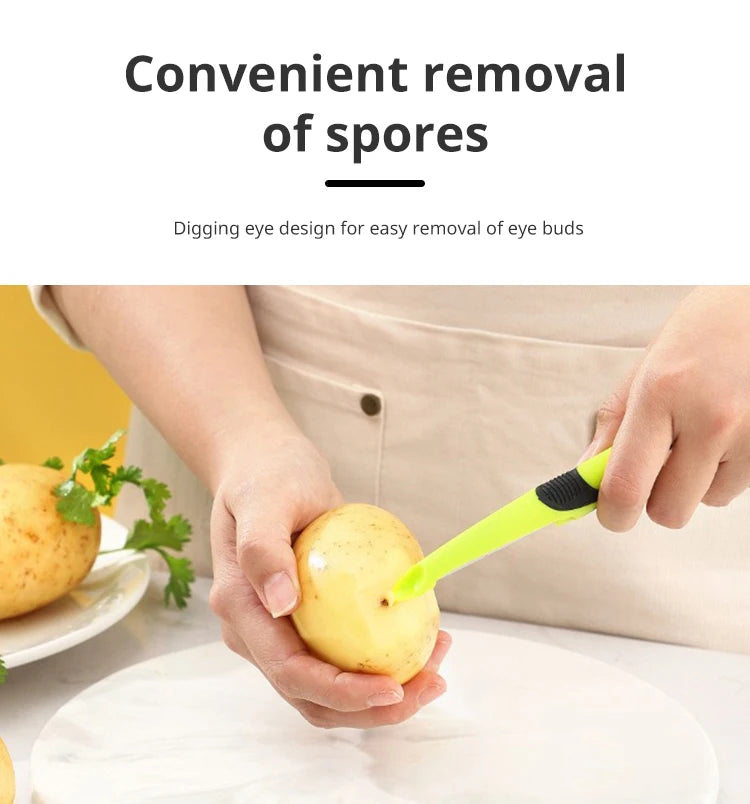 Descascador Ergonômico com Cabo Antiderrapante – Utensílio Mágico para Frutas