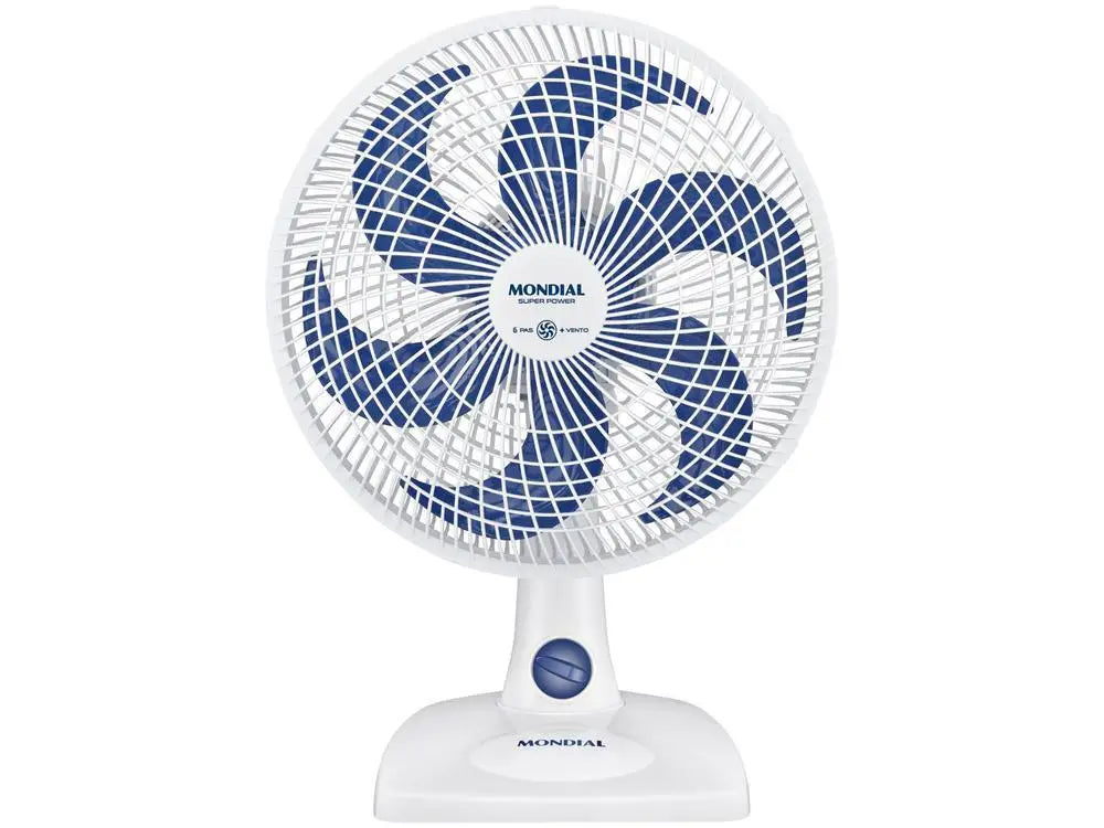 Ventilador de Mesa Mondial Super Power VSP-30-W – 3 Velocidades, Silencioso, 220V