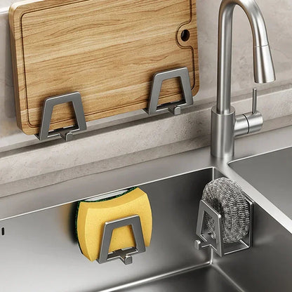 Suporte para Esponjas de Aço Inoxidável Auto-adesivo – Organizador de Armazenamento para Pia