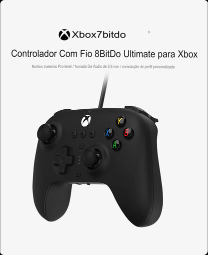 Controle com Fio 8BitDo Ultimate – Joystick com Sensor Hall Effect para Xbox e PC