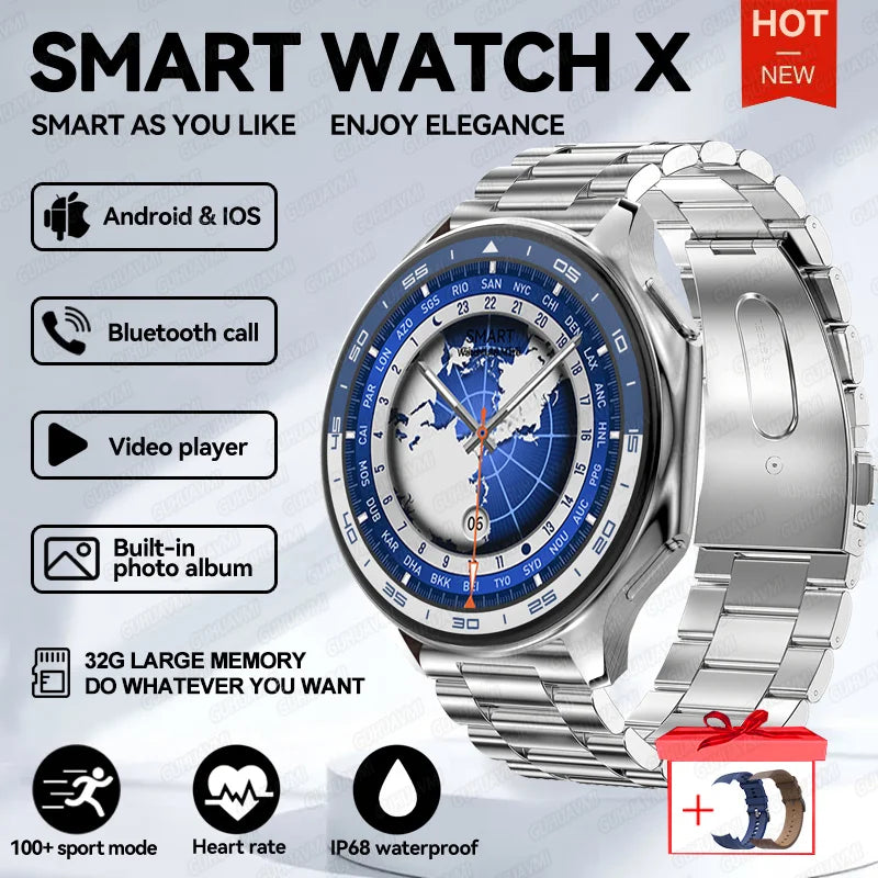 Smartwatch OPPO Watch X – 4G, Memória Ampla, Vídeo, Chamadas Bluetooth, IP68 à Prova d'Água, AMOLED