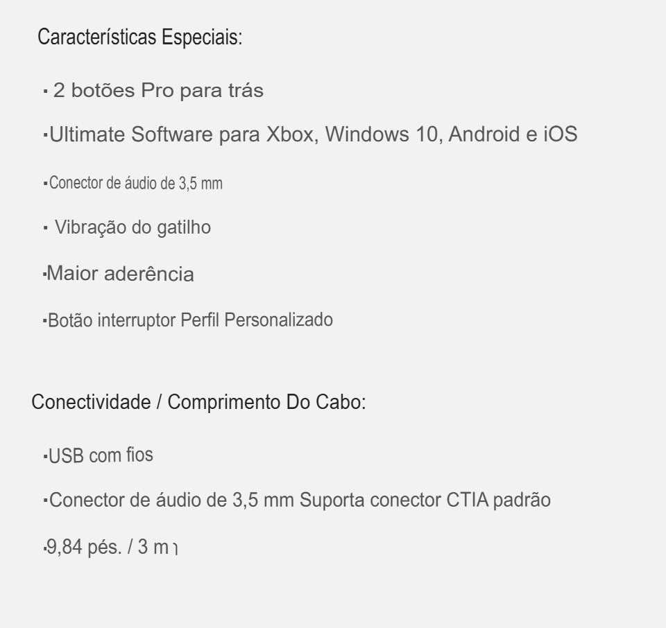 Controle com Fio 8BitDo Ultimate – Joystick com Sensor Hall Effect para Xbox e PC