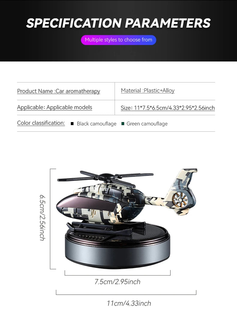 Difusor de Aromas  para Carro Helicóptero  – Acessório Decorativo