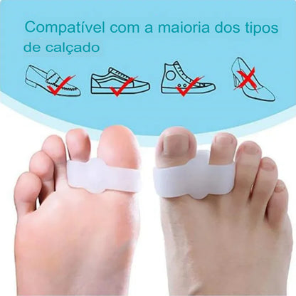 Corretor de Joanete Ortopédico em Silicone – 2 Peças (1 Par)
