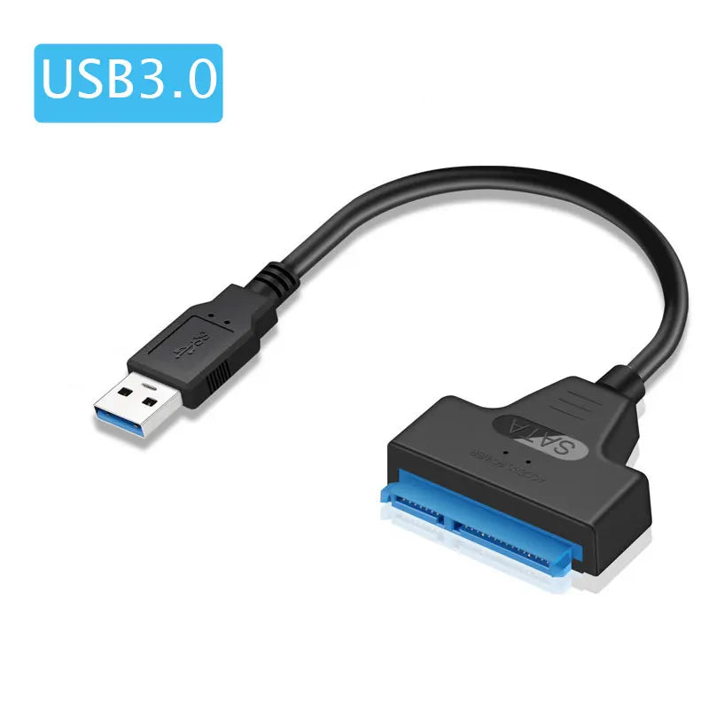 Cabo SATA para USB 3.0/2.0  | Até 6 Gbps | Compatível com HDD e SSD 2,5"