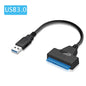 Cabo SATA para USB 3.0/2.0  | Até 6 Gbps | Compatível com HDD e SSD 2,5"