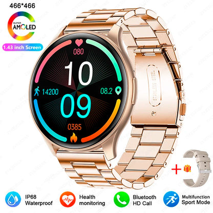 Smartwatch  com Tela AMOLED 1.43", Bluetooth e Monitoramento de Saúde – Compatível com Xiaomi, Huawei, Android e iOS