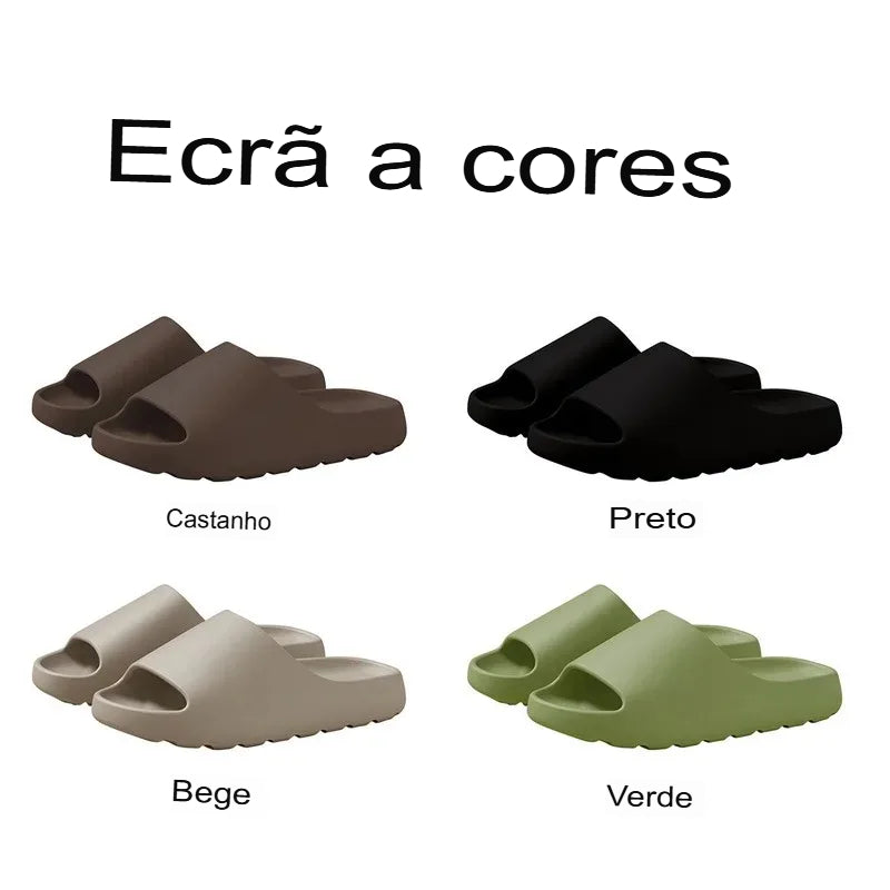 Chinelo Plataforma de Nuvem em EVA – Antiderrapante, Leve, Unissex e Estiloso para Praia e Uso Diário