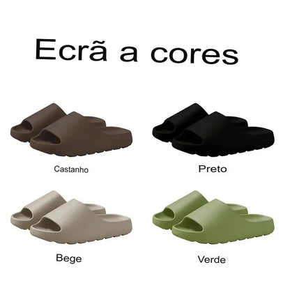 Chinelo Plataforma de Nuvem em EVA – Antiderrapante, Leve, Unissex e Estiloso para Praia e Uso Diário