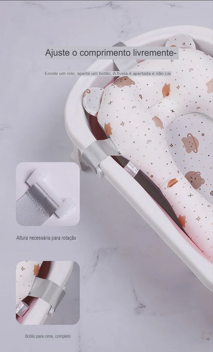 Almofada de Banho Dobrável Antiderrapante para Bebês - Conforto e Segurança